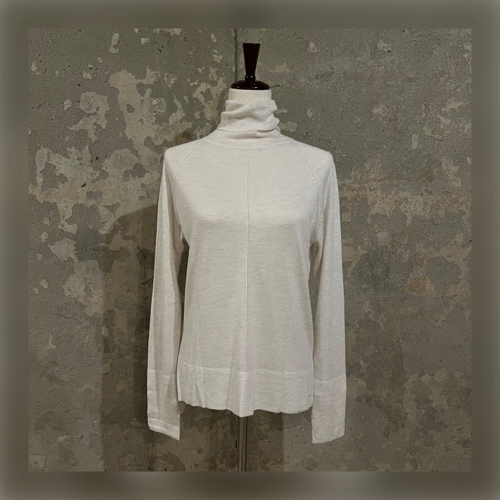Zara Knit Heather Cream/Ivory Long Sleeve Sweater